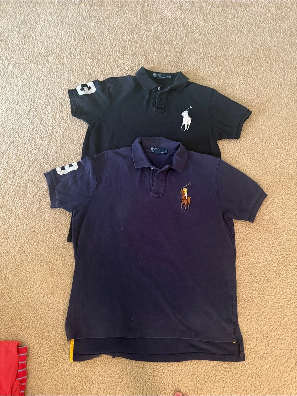 Authentic Ralph Lauren polo shirts L navy, / royal blue  large pony monogram